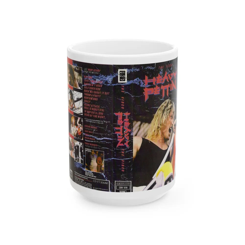 HEAVY PETTIN THE VIDEO (VHS COVER) - White Coffee Mug-15oz-Go Mug Yourself