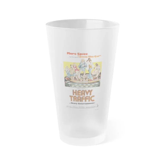 HEAVY TRAFFIC 1973 Movie Poster - Frosted Pint Glass 16oz 16oz Frosted - Go Mug Yourself