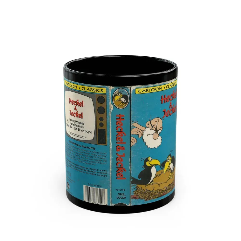 HECKEL AND JECKEL CARTOON CLASSICS (VHS COVER) - Black Coffee Mug 11oz - Go Mug Yourself