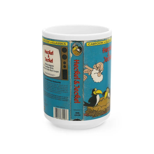 HECKEL AND JECKEL CARTOON CLASSICS (VHS COVER) - White Coffee Mug-15oz-Go Mug Yourself