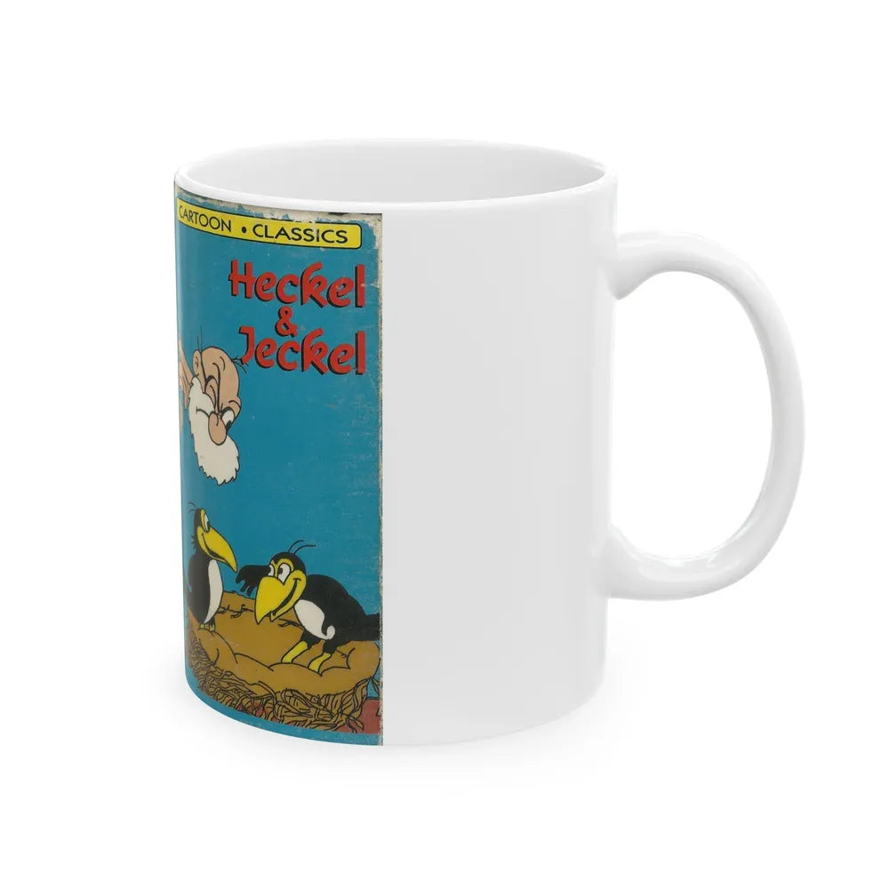 HECKEL AND JECKEL CARTOON CLASSICS (VHS COVER) - White Coffee Mug-Go Mug Yourself