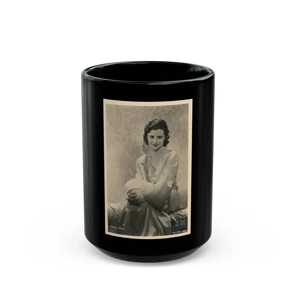 Helen Mack #06 (Vintage Female Icon) Black Coffee Mug 15oz - Go Mug Yourself
