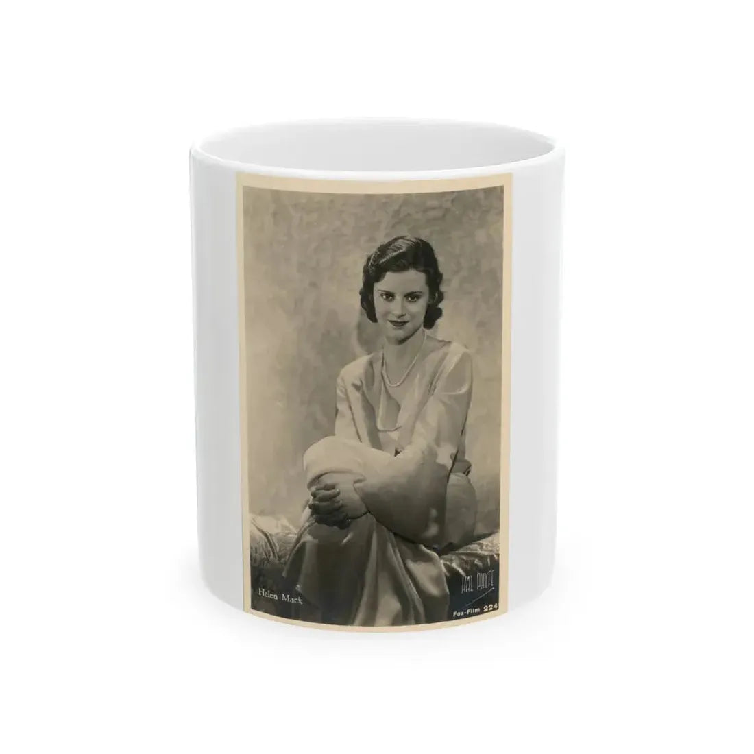 Helen Mack #06 (Vintage Female Icon) White Coffee Mug 11oz - Go Mug Yourself
