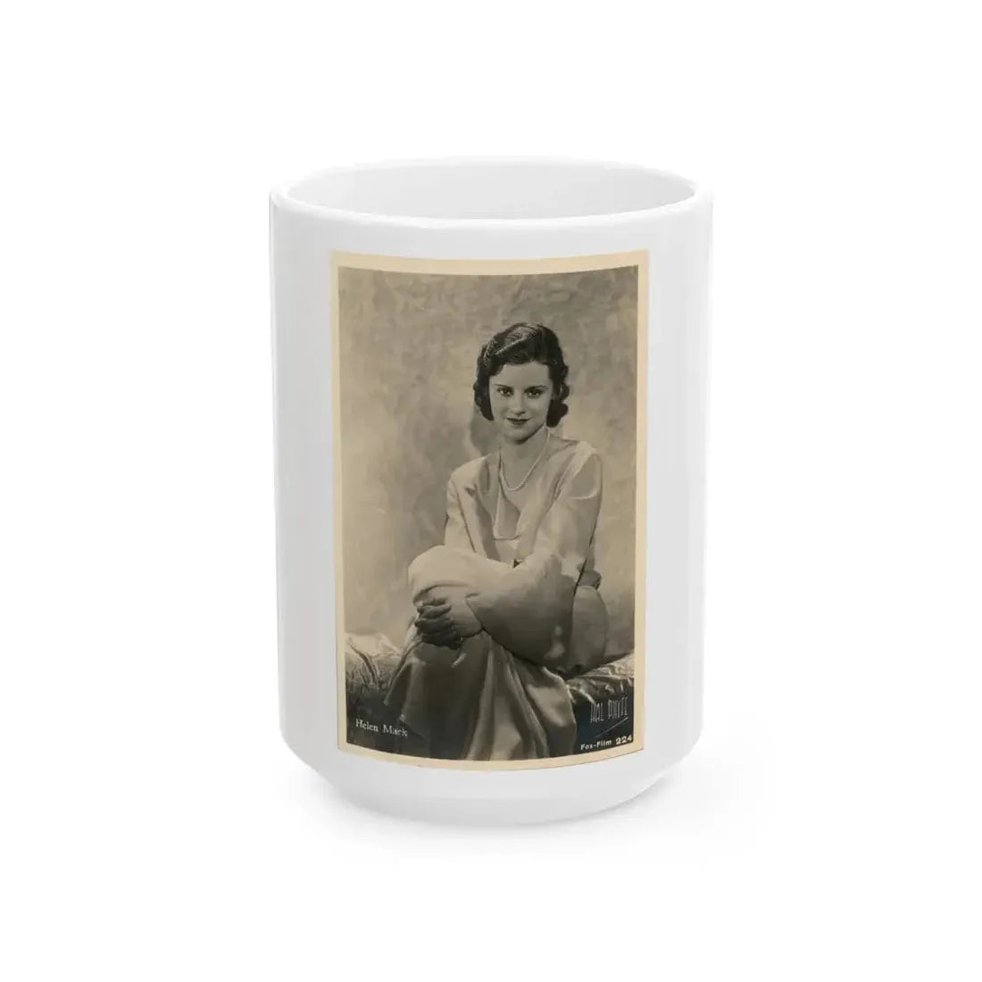 Helen Mack #06 (Vintage Female Icon) White Coffee Mug 15oz - Go Mug Yourself