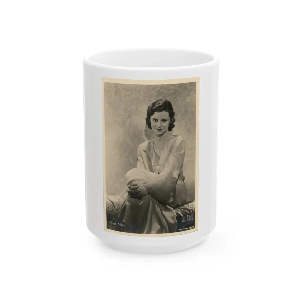 Helen Mack #06 (Vintage Female Icon) White Coffee Mug 15oz - Go Mug Yourself