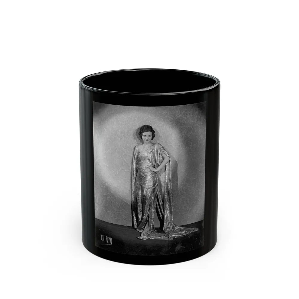 Helen Mack #07 (Vintage Female Icon) Black Coffee Mug-11oz-Go Mug Yourself