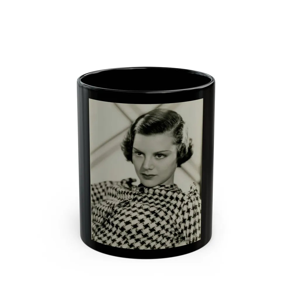 Helen Mack #09 (Vintage Female Icon) Black Coffee Mug-11oz-Go Mug Yourself