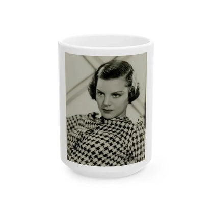 Helen Mack #09 (Vintage Female Icon) White Coffee Mug 15oz - Go Mug Yourself