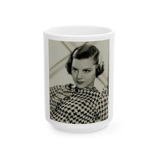 Helen Mack #09 (Vintage Female Icon) White Coffee Mug 15oz - Go Mug Yourself