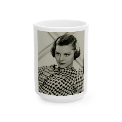 Helen Mack #09 (Vintage Female Icon) White Coffee Mug 15oz - Go Mug Yourself