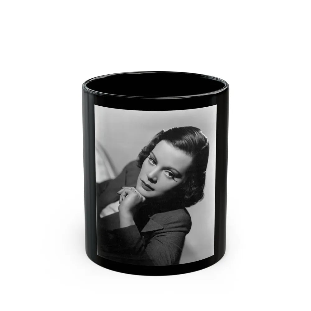 Helen Mack #21 (Vintage Female Icon) Black Coffee Mug-11oz-Go Mug Yourself