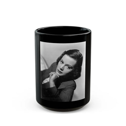 Helen Mack #21 (Vintage Female Icon) Black Coffee Mug-15oz-Go Mug Yourself