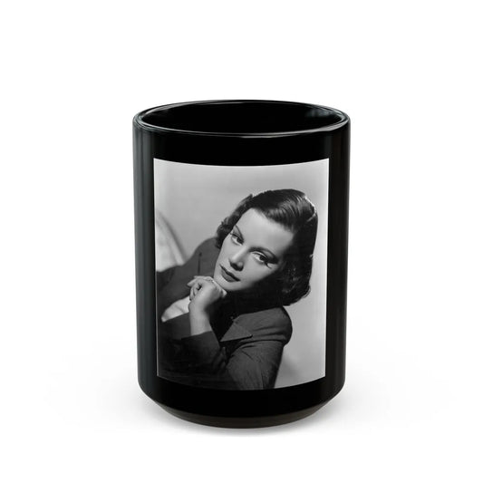 Helen Mack #21 (Vintage Female Icon) Black Coffee Mug-15oz-Go Mug Yourself