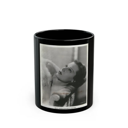 Helen Mack #24 (Vintage Female Icon) Black Coffee Mug-11oz-Go Mug Yourself