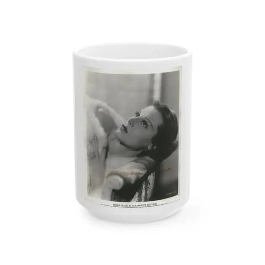 Helen Mack #24 (Vintage Female Icon) White Coffee Mug 15oz - Go Mug Yourself