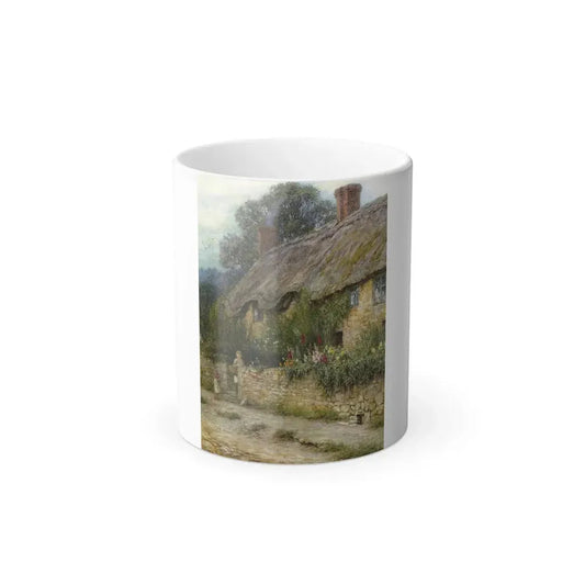 Helen Mary Elizabeth Allingham, RWS (1848-1926) A Mother And Child Entering A Cottage - Watercolor an-0 - Color Changing Mug 11oz 11oz - Go Mug Yourself