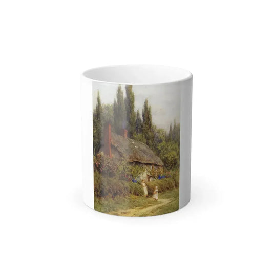 Helen Mary Elizabeth Allingham, RWS (1848-1926) Children On A Path Outside A Thatched Cottage, West H-0 - Color Changing Mug 11oz 11oz - Go Mug Yourself