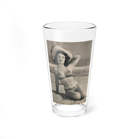 Helene Hayden #02 - 1 Page & 1 B&W Photo from Cover Girls Models Mag. June '54 (Vintage Female Icon) Pint Glass 16oz 16oz - Go Mug Yourself