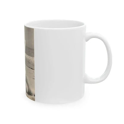 Helene Hayden #02 - 1 Page & 1 B&W Photo from Cover Girls Models Mag. June '54 (Vintage Female Icon) White Coffee Mug - Go Mug Yourself