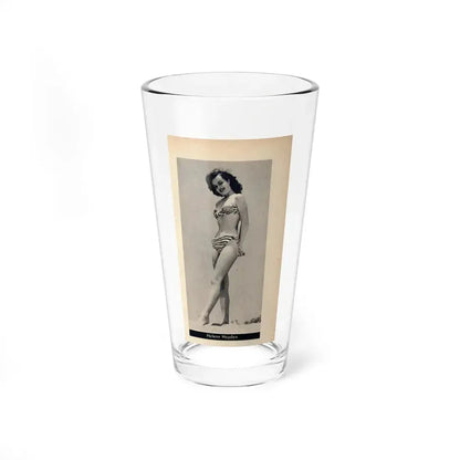 Helene Hayden #03 - 1 Small B&W Photo from Cover Girls Models Mag. Dec. '51 (Vintage Female Icon) Pint Glass 16oz 16oz - Go Mug Yourself