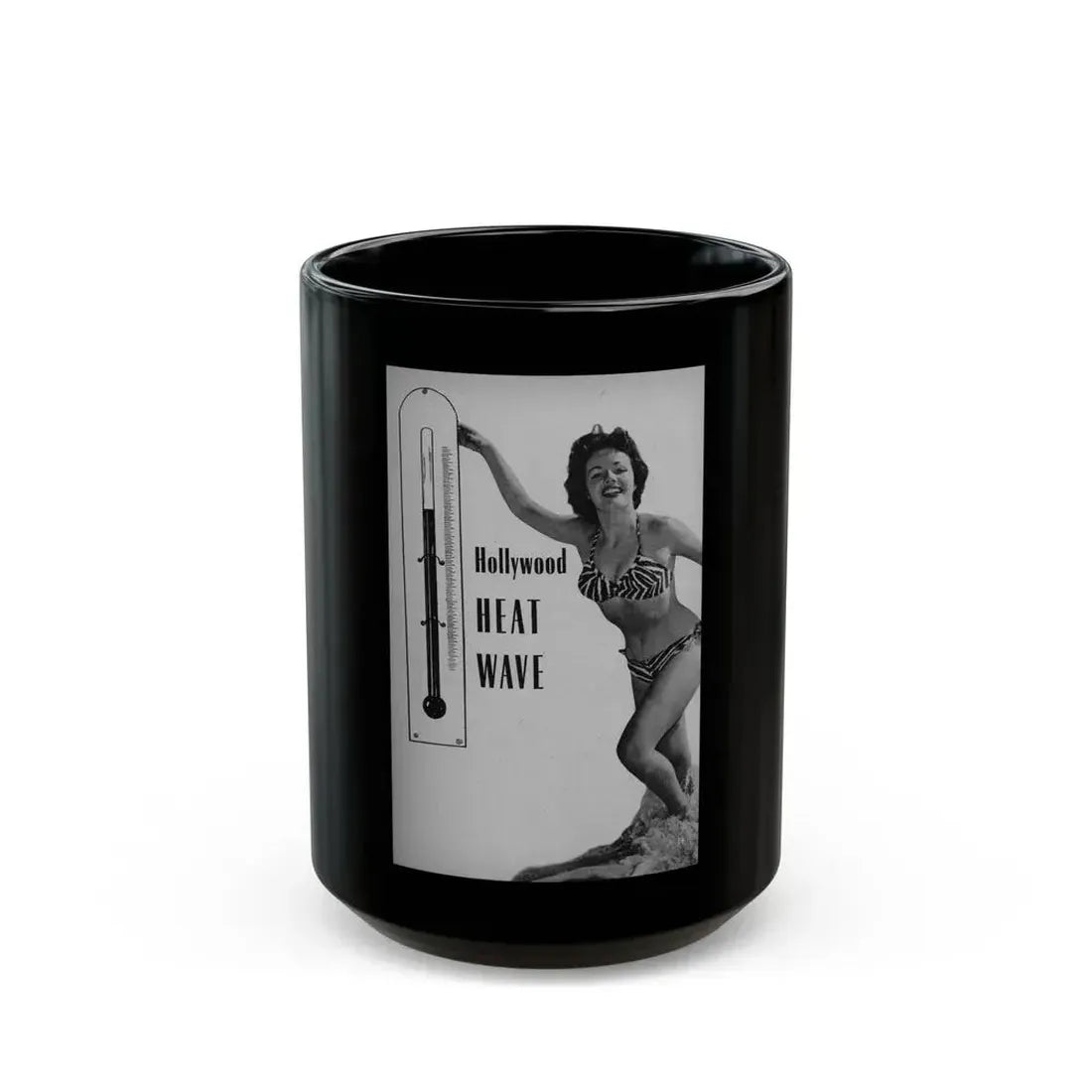 Helene Hayden #05 - 1 Page, 1 B&W Photo from EYE Digest Mag. Nov. '53 (Vintage Female Icon) Black Coffee Mug - Go Mug Yourself