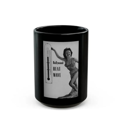 Helene Hayden #05 - 1 Page, 1 B&W Photo from EYE Digest Mag. Nov. '53 (Vintage Female Icon) Black Coffee Mug - Go Mug Yourself