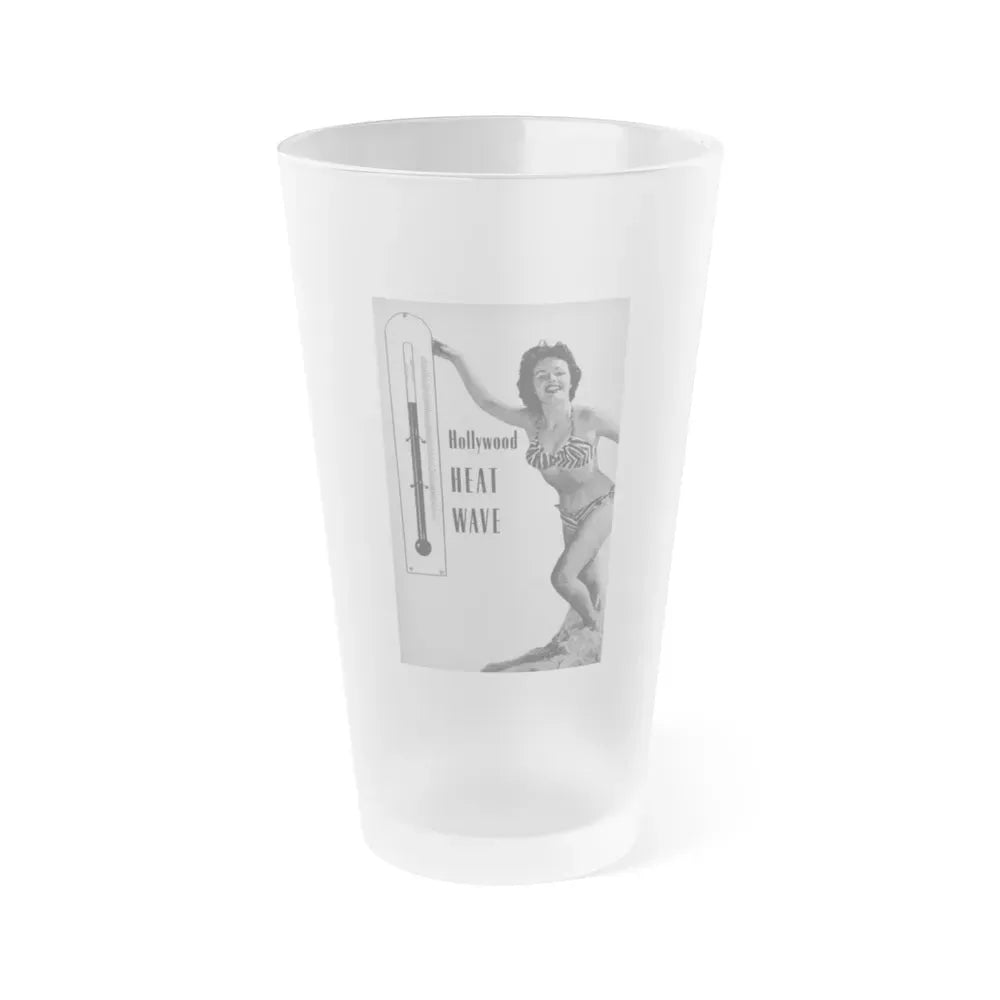 Helene Hayden #05 - 1 Page, 1 B&W Photo from EYE Digest Mag. Nov. '53 (Vintage Female Icon) Frosted Pint Glass 16oz 16oz Frosted - Go Mug Yourself