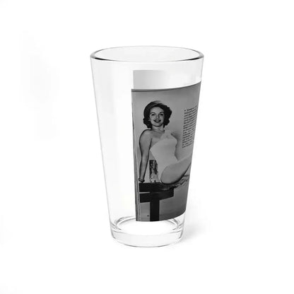 Helene Hayden #06 - 2 Pages, 3 B&W Photos, Short Article & Caption from EYE Digest Mag. Nov. '53 (Vintage Female Icon) Pint Glass 16oz - Go Mug Yourself