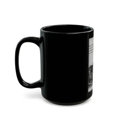 Helene Hayden #08 - 1 Page, 2 B&W Photos, Short & Caption from EYE Digest Mag. Nov. '53 (Vintage Female Icon) Black Coffee Mug - Go Mug Yourself