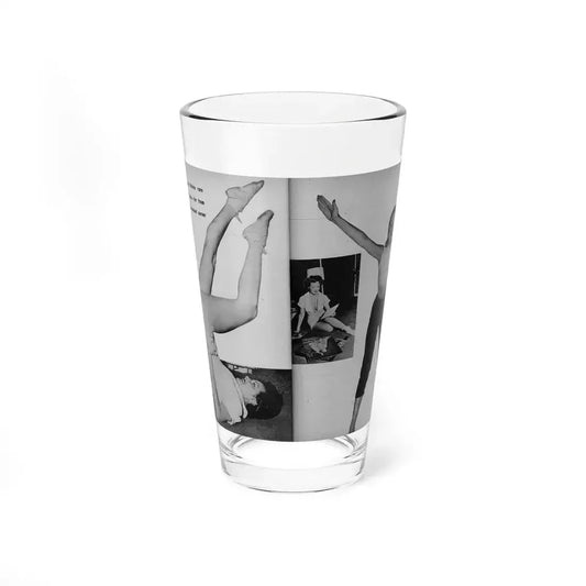 Helene Hayden #09 - 2 Pages, 3 B&W Photos & Caption from EYE Digest Mag. Nov. '53 (Vintage Female Icon) Pint Glass 16oz 16oz - Go Mug Yourself