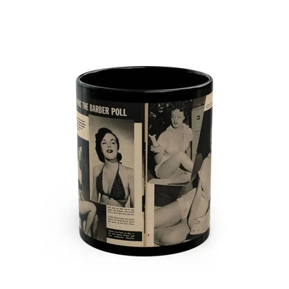 Helene Hayden #10 - 4 B&W Photos from GALA Mag. March '57 (Vintage Female Icon) Black Coffee Mug 11oz - Go Mug Yourself