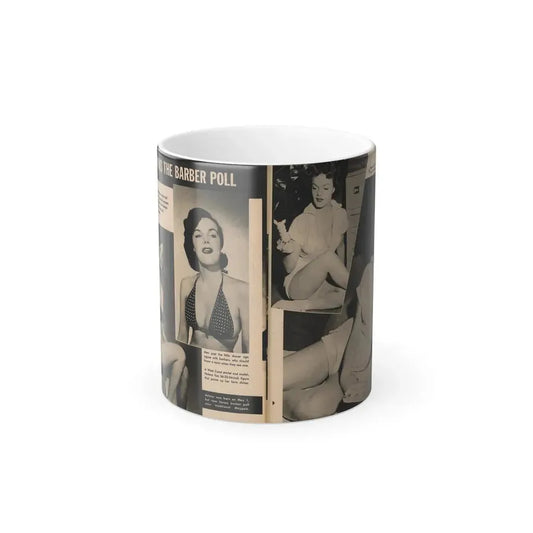 Helene Hayden #10 - 4 B&W Photos from GALA Mag. March '57 (Vintage Female Icon) Color Changing Mug 11oz 11oz - Go Mug Yourself