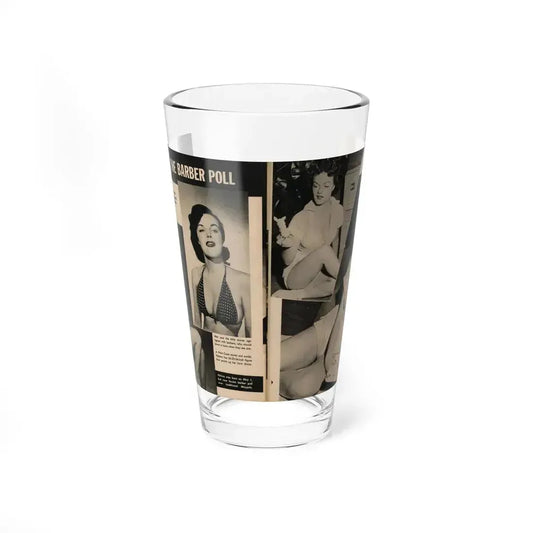 Helene Hayden #10 - 4 B&W Photos from GALA Mag. March '57 (Vintage Female Icon) Pint Glass 16oz 16oz - Go Mug Yourself