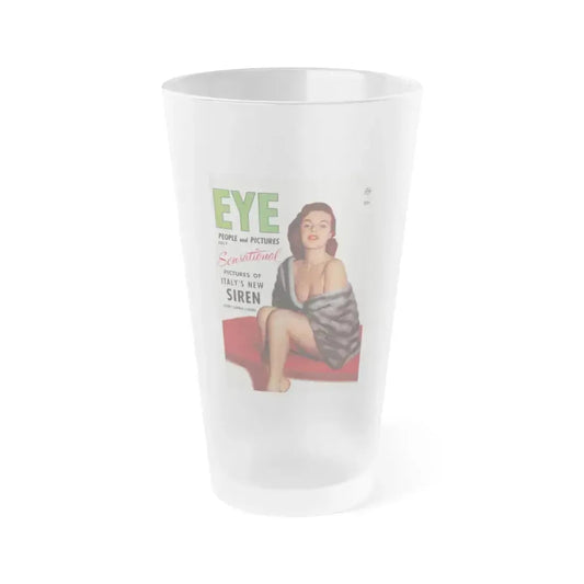 Helene Hayden #11 - Helene on Cover in Color from EYE Digest Mag. July '54 (Vintage Female Icon) Frosted Pint Glass 16oz 16oz Frosted - Go Mug Yourself