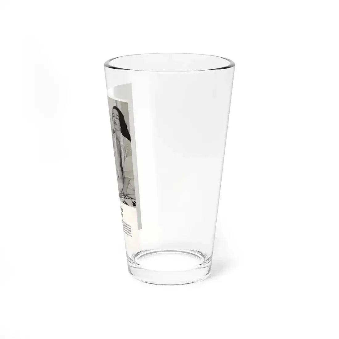 Helene Hayden #12 - 2 B&W Photos & Captions from Picture Scope Digest Mag. Jan. '57 (Vintage Female Icon) Pint Glass 16oz - Go Mug Yourself