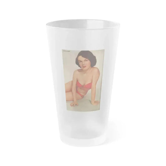 Helene Hayden #13 - 1 Color Pin-Up Photo from Picture Scope Digest Mag. Jan. '57 (Vintage Female Icon) Frosted Pint Glass 16oz 16oz Frosted - Go Mug Yourself