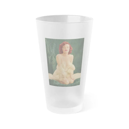 Helene Hayden #14 (Vintage Female Icon) Frosted Pint Glass 16oz-16oz-Frosted-Go Mug Yourself