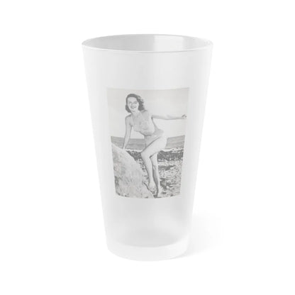 Helene Hayden #17 (Vintage Female Icon) Frosted Pint Glass 16oz-16oz-Frosted-Go Mug Yourself