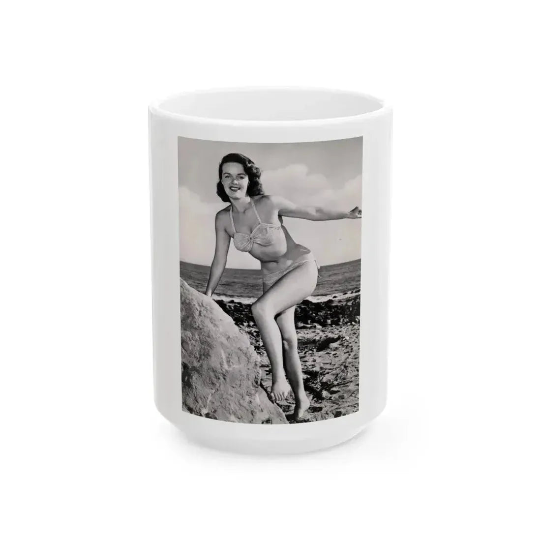 Helene Hayden #17 (Vintage Female Icon) White Coffee Mug 15oz - Go Mug Yourself