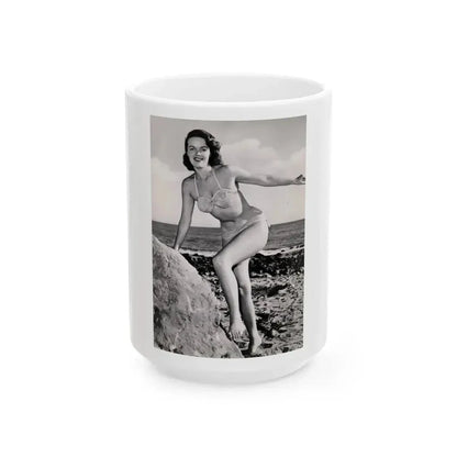 Helene Hayden #17 (Vintage Female Icon) White Coffee Mug 15oz - Go Mug Yourself