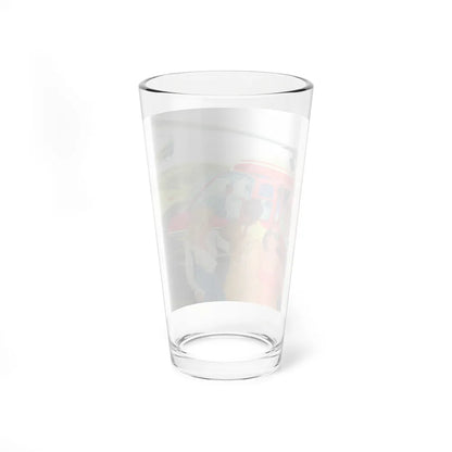 Helicopter Arrival, Playboy Illustration - Pint Glass 16oz-Go Mug Yourself