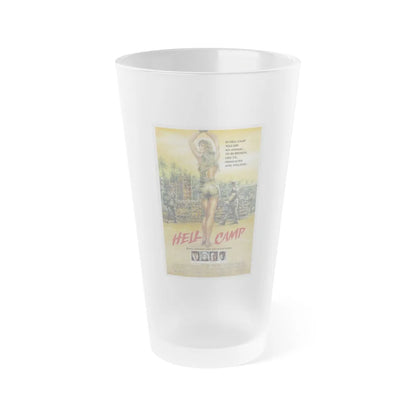 HELL CAMP 1986 Movie Poster - Frosted Pint Glass 16oz-16oz-Frosted-Go Mug Yourself