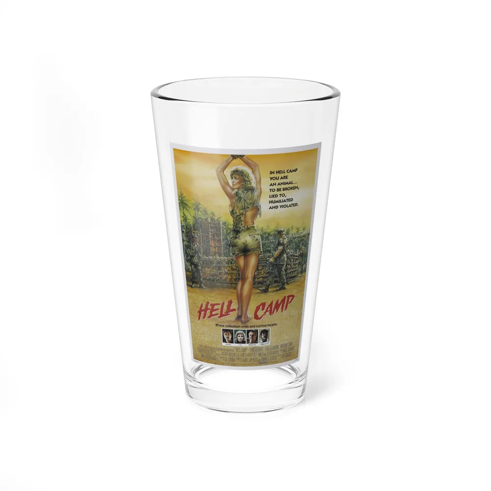 HELL CAMP 1986 Movie Poster - Pint Glass 16oz-16oz-Go Mug Yourself