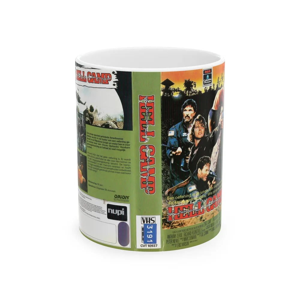 HELL CAMP (VHS COVER) - White Coffee Mug-11oz-Go Mug Yourself