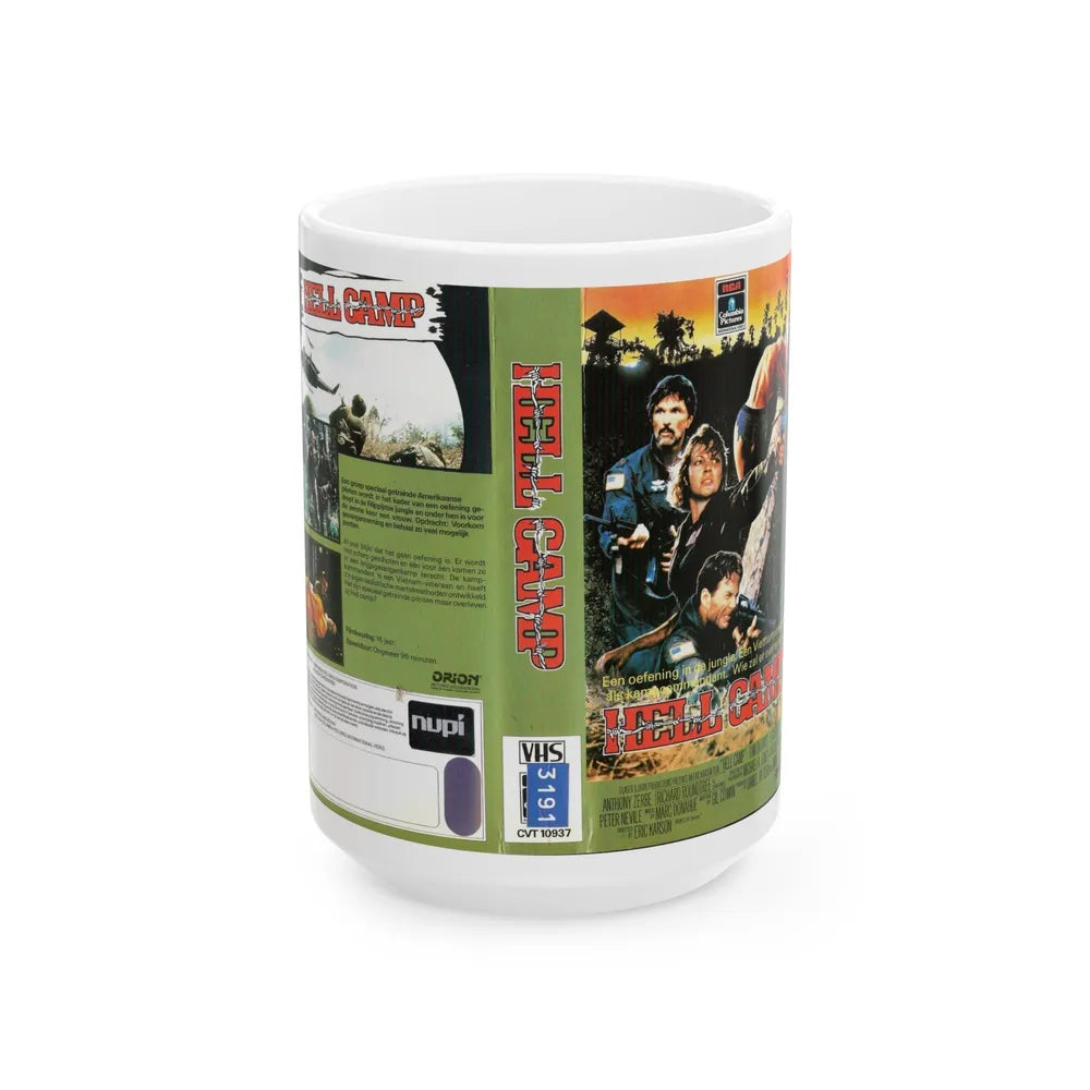 HELL CAMP (VHS COVER) - White Coffee Mug-15oz-Go Mug Yourself