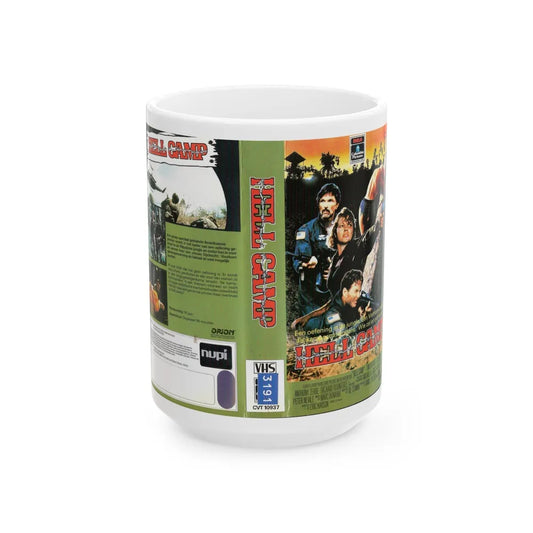 HELL CAMP (VHS COVER) - White Coffee Mug-15oz-Go Mug Yourself