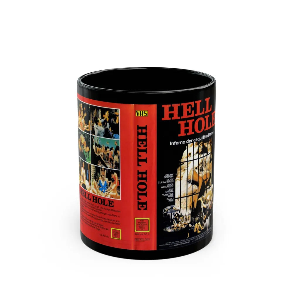 HELL HOLE INFERNO DER GEQUALTEN DIRNEN (VHS COVER) - Black Coffee Mug-11oz-Go Mug Yourself