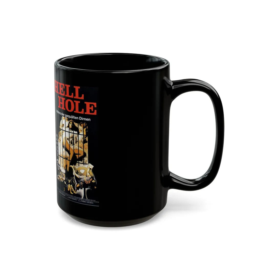 HELL HOLE INFERNO DER GEQUALTEN DIRNEN (VHS COVER) - Black Coffee Mug-Go Mug Yourself