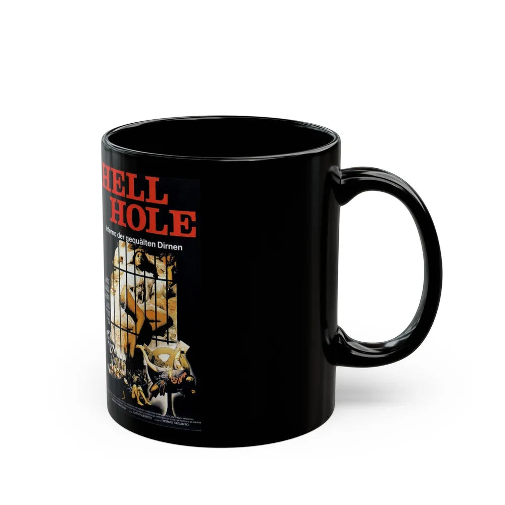 HELL HOLE INFERNO DER GEQUALTEN DIRNEN (VHS COVER) - Black Coffee Mug-Go Mug Yourself