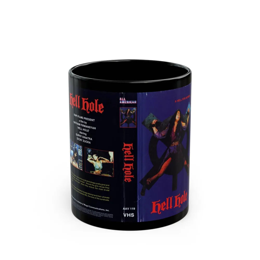 HELL HOLE (VHS COVER) - Black Coffee Mug-11oz-Go Mug Yourself